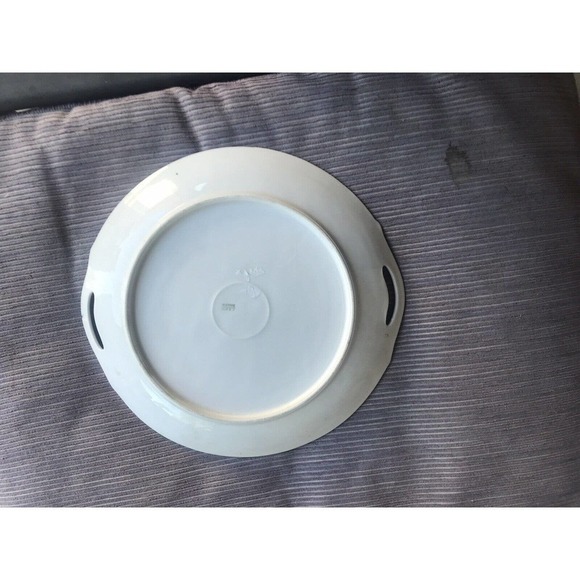 Z.S.&C. German Porcelain Cake Dish Yellow Rose Handles PreOwned - Picture 6 of 16